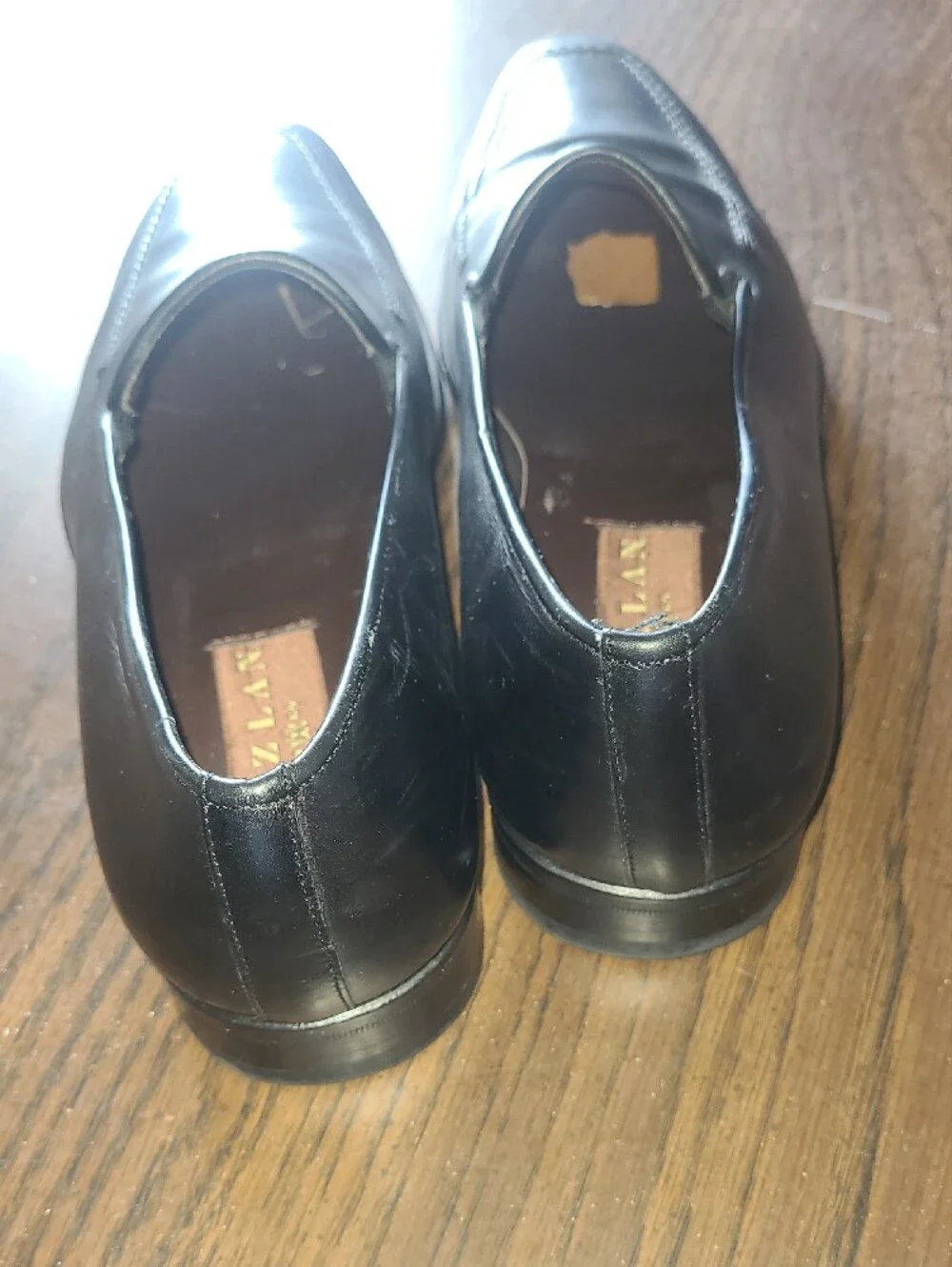 Mezlan Black Leather Slip-On Loafers Size Mens 8m